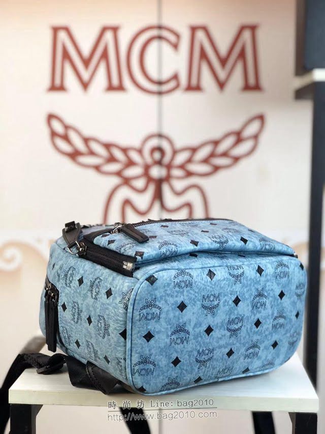 MCM雙肩包 原單 5722 新版子母包 前面袋子可拆卸 搭配長肩帶 兩用款 菱形釘 MCM女背包  mdmc1319